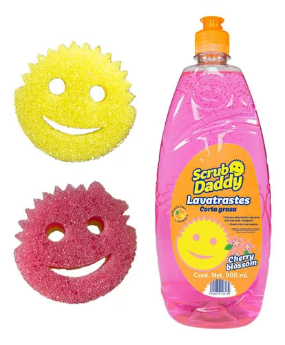 Cargar la imagen en el visor de la galería, Sparkling Dishes Bundle | Lavatrastes + Scrub Daddy + Mommy Cherry Blossom
