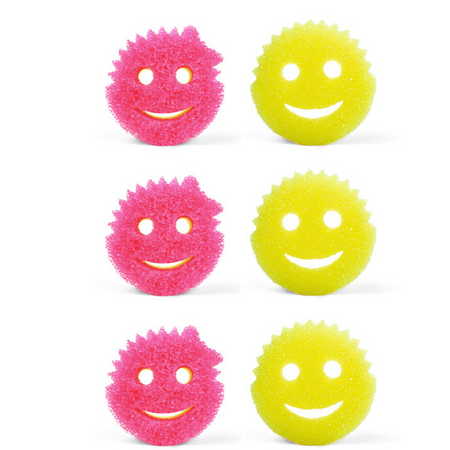 6 Pack Scrub Daddy (3 Scrub Daddy + 3 Scrub Mommy)