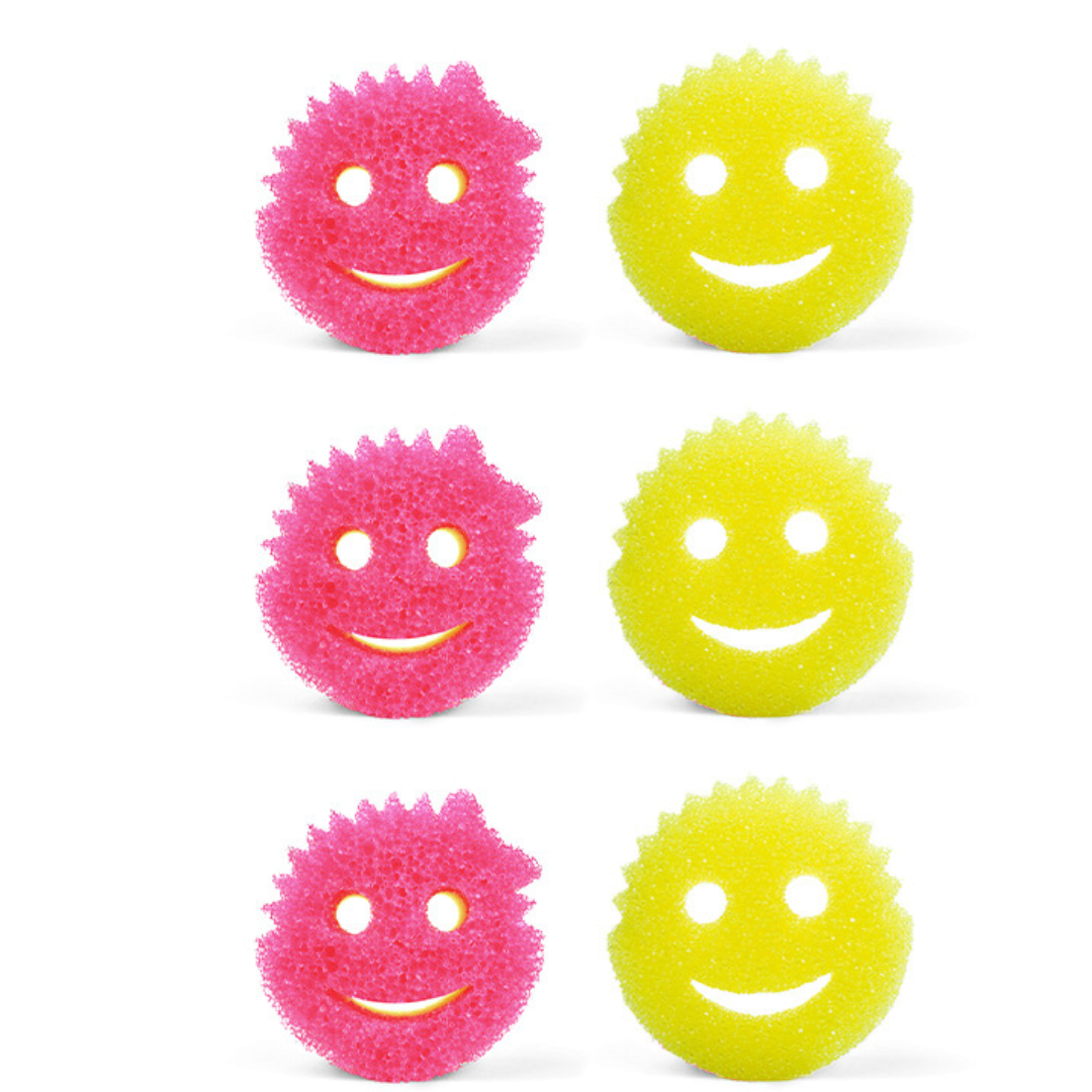 6 Pack Scrub Daddy (3 Scrub Daddy + 3 Scrub Mommy)