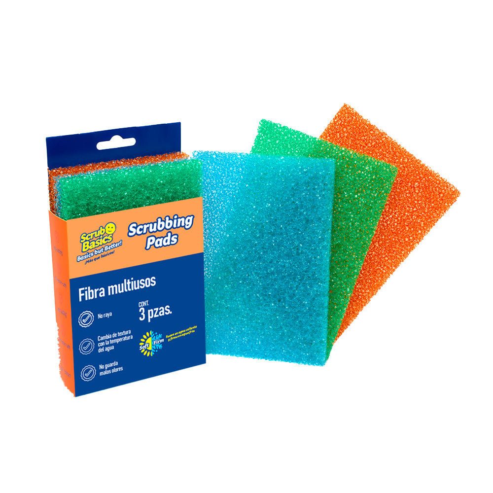 Fibras Multiusos Scrubbing Pads - 3pzas